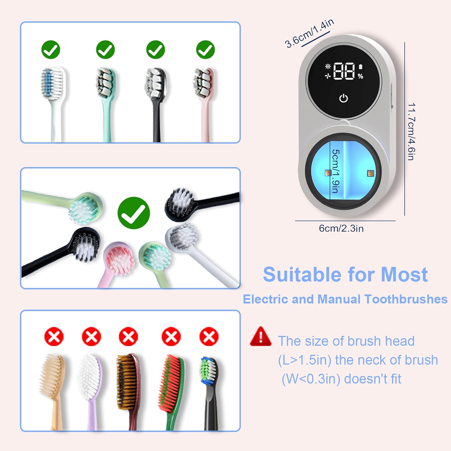 Automatic Toothbrush Sanitizer - Kill 99% of Bacteria